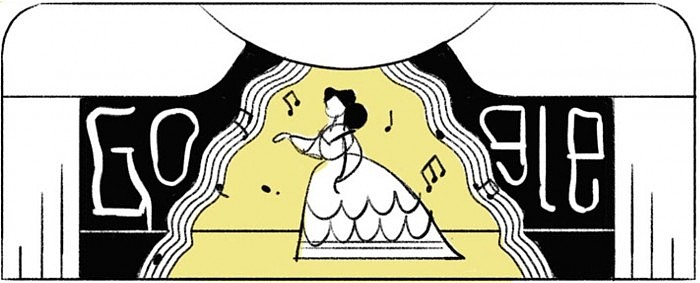 今日谷歌涂鸦：纪念音乐家Ángela Peralta 175岁诞辰 - 2