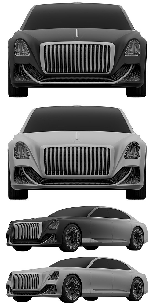 红旗全新大型轿车L-Concept专利图曝光 从未见过的设计 - 1