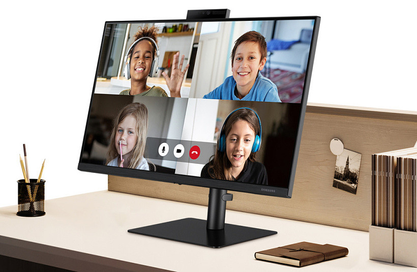 三星新款网络摄像头显示器 S4（24 英寸）发布：弹出式 1080P 相机，支持 Windows Hello，可充当 USB Hub - 4