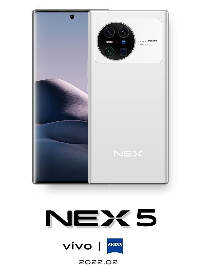 vivo NEX 5 渲染图曝光：后置圆盘四摄，搭载三星 50MP GN1 影像传感器 - 1