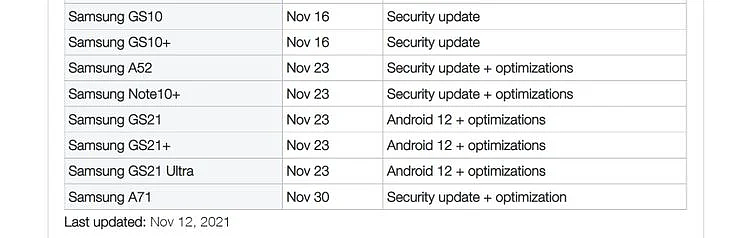 OneUI 4.0 不远了，海外运营商将于 11 月 23 日向三星 Galaxy S21 系列合约机发布安卓 12 更新 - 1