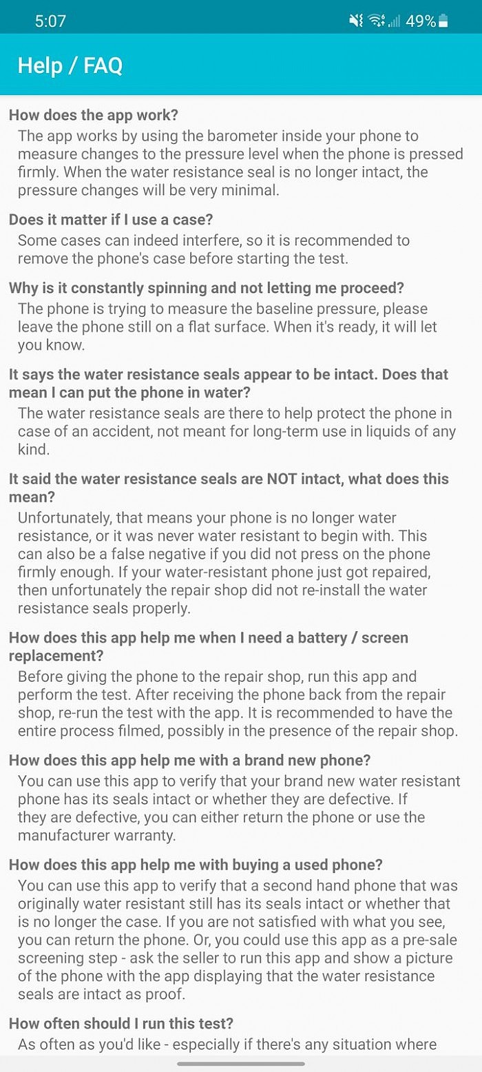 Water Resistance Tester​应用：测试你的手机是否具备IP67/68防水密封 - 5