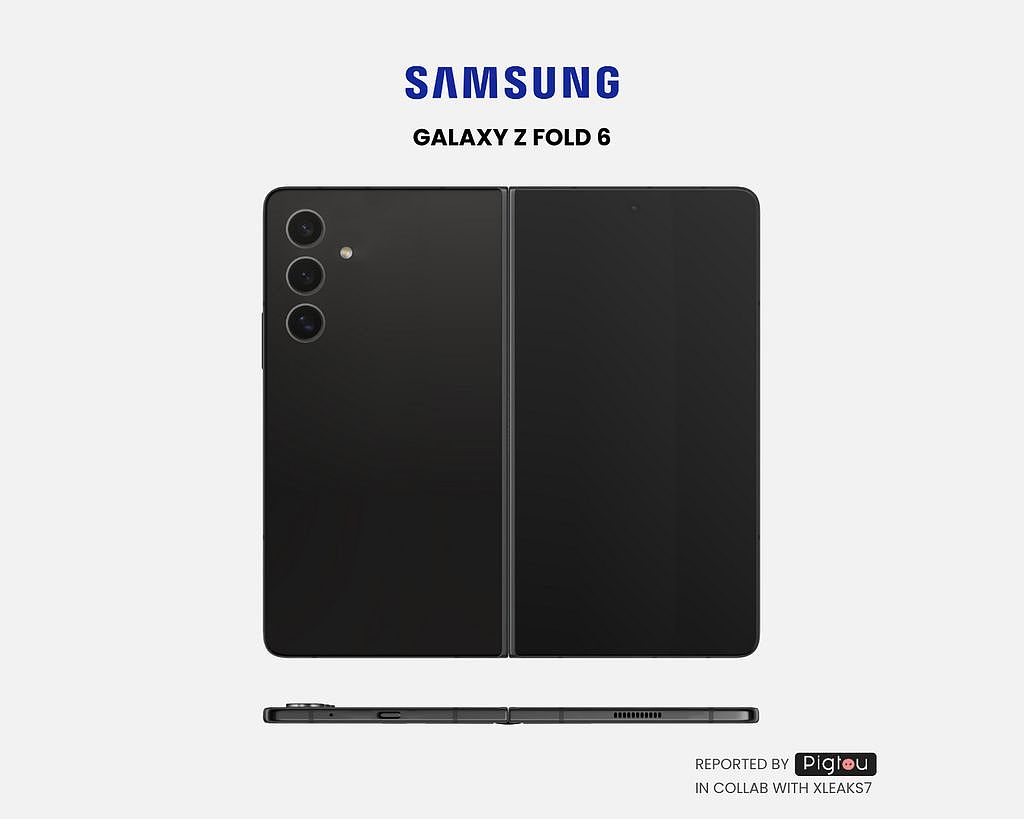 三星 Galaxy Z Fold6 手机专利渲染：更薄、更宽、更稳、更可靠 - 2