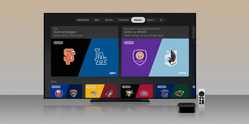苹果 iOS 15.2 Beta 泄露全新“SportsKit”框架，Apple TV 主屏幕小组件实时更新体育比赛 - 1