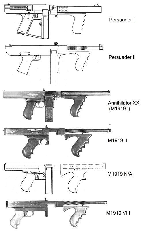 汤姆逊冲锋枪有几种 有哪些型号 - 5