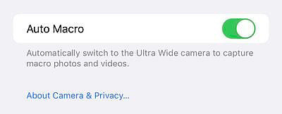 苹果 iOS 15.1 Beta 3 为 iPhone 13 Pro 用户带来 ProRes 视频和自动微距关闭功能 - 3