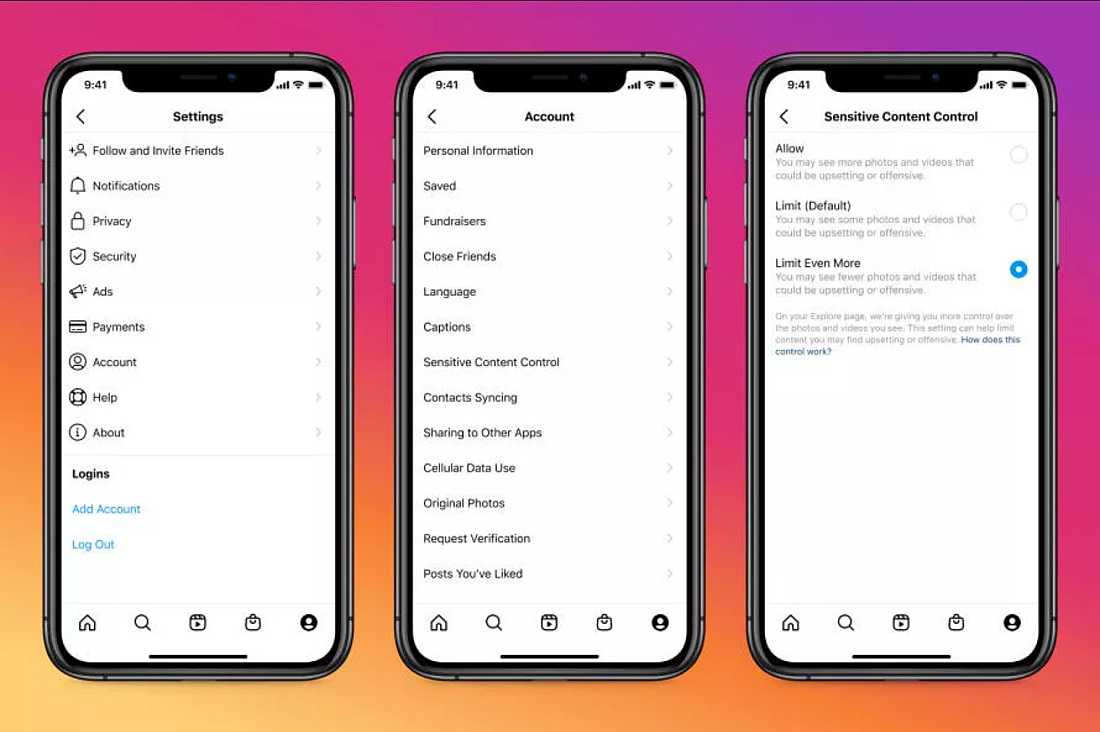 Instagram上线“敏感内容控制”新功能：用户可自行限制不适当内容的展示 - 1