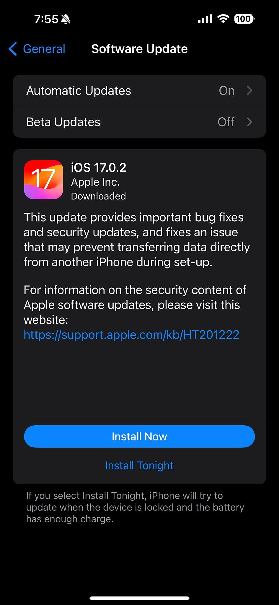 苹果向 iPhone 15 / Pro 机型发布 iOS 17.0.2 更新：修复数据迁移问题 - 2