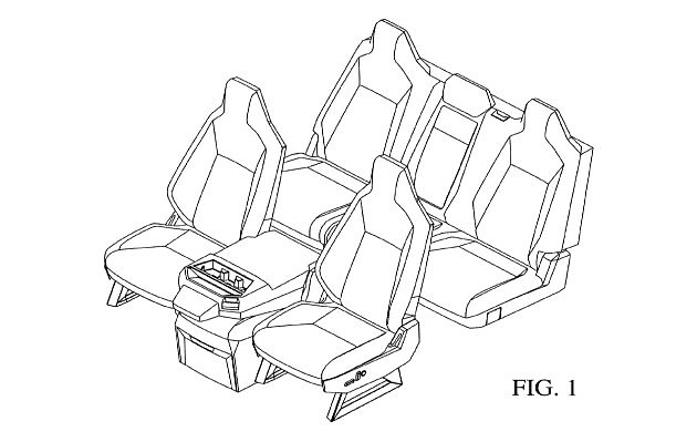 前排可坐三个人 特斯拉提交首款纯电皮卡折叠座椅专利 - 1