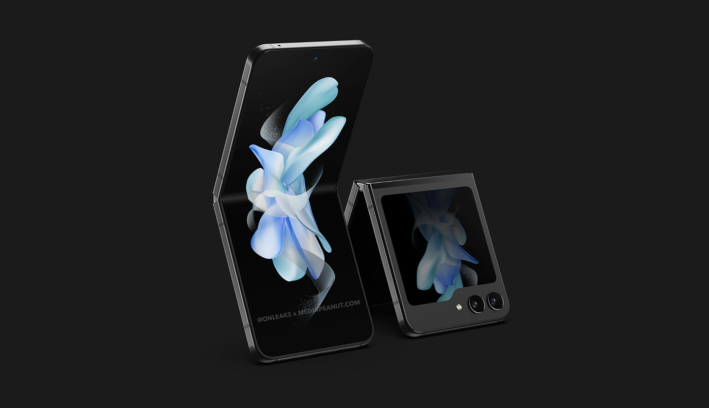 独特文件夹造型外屏，三星 Galaxy Z Flip5 折叠屏手机高清渲染图曝光 - 2