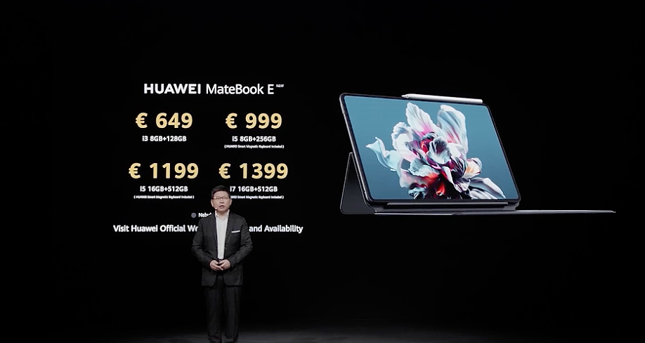 华为 MateBook E 二合一笔记本海外发布：i3 入门款售价约 4600 元 - 1