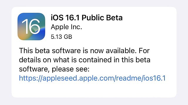 Apple 发布 iOS 16.1 的第一个公开测试版 [下载]