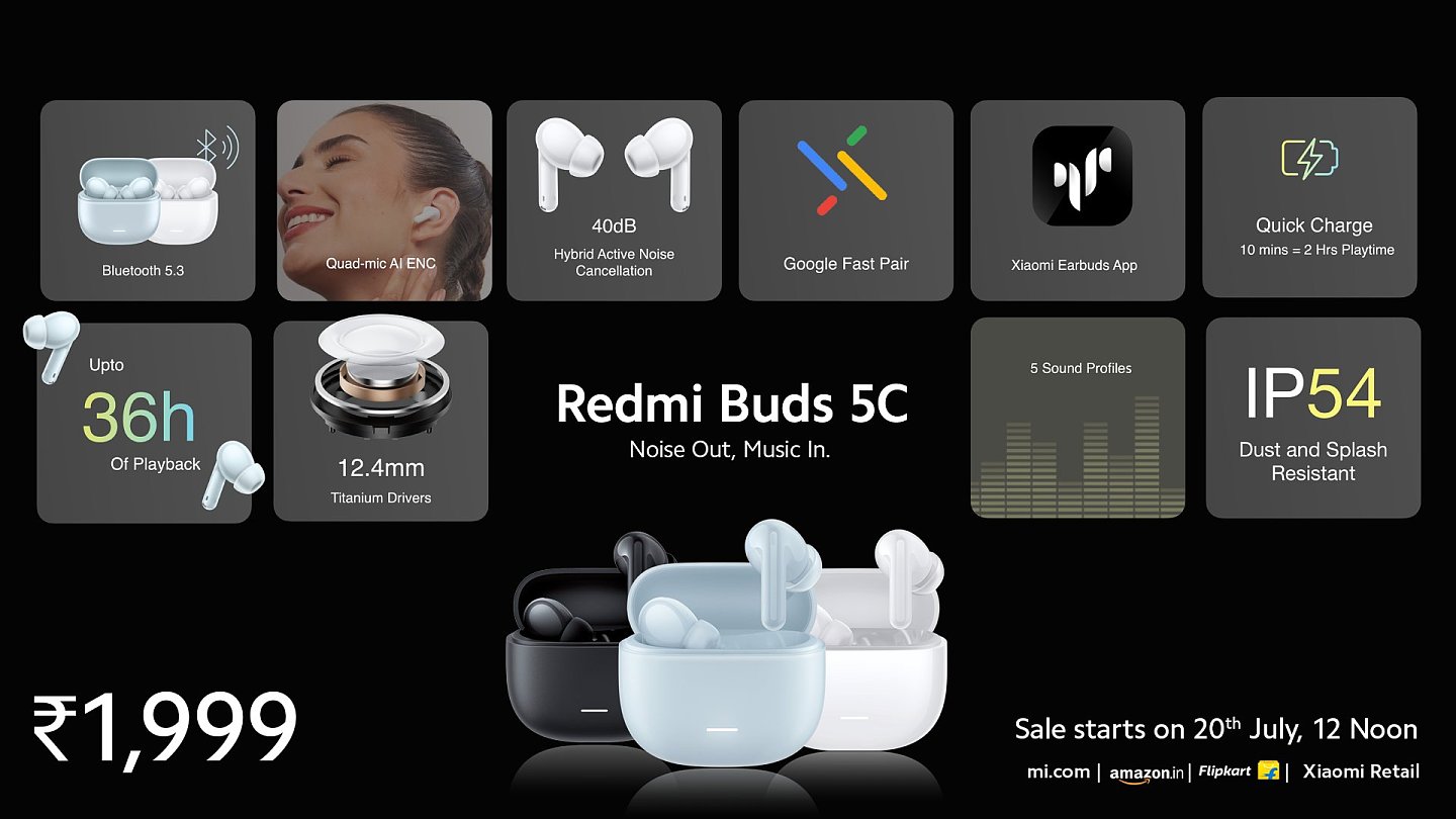 Redmi Buds 5C 蓝牙耳机