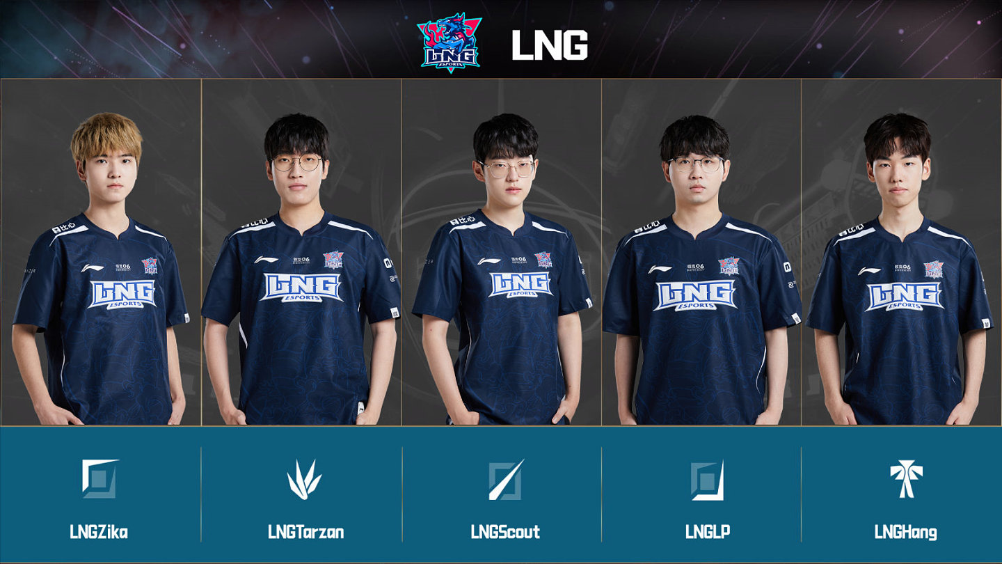 LNG新队服情况：从天蓝色变为深蓝色，队伍Logo局中排布 - 1