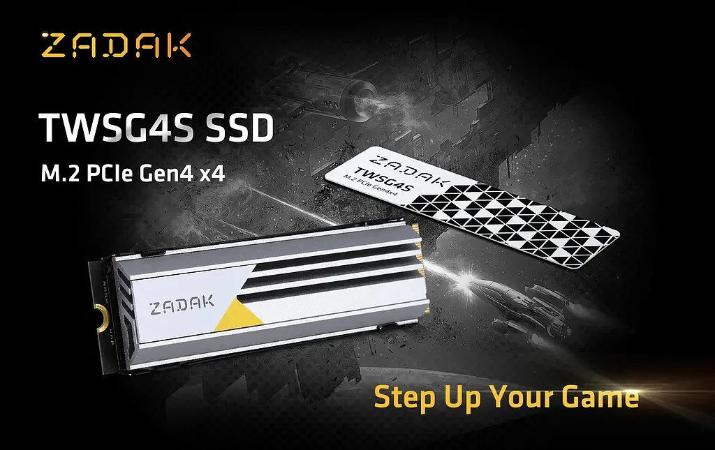 ZADAK推出TWSG4S SSD：读写达到7400 MB/s和7000 MB/s - 1