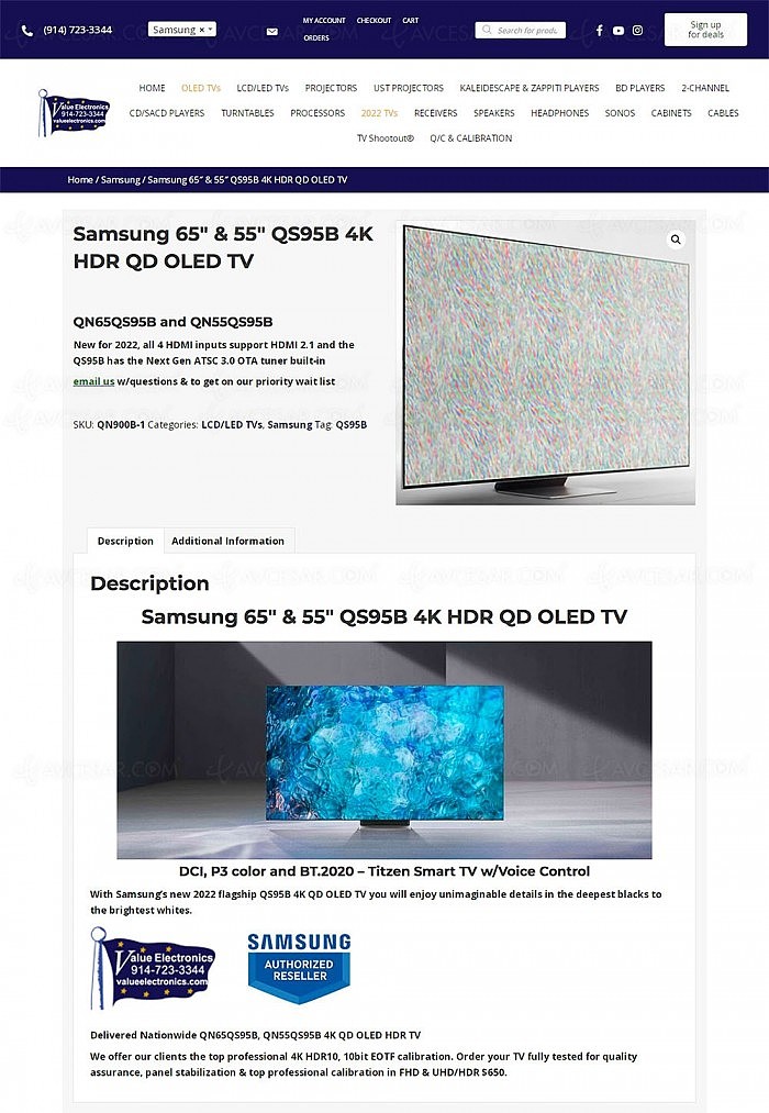 电商网站曝光：三星QS95B QD OLED/QD-Display电视或很快到来 - 1
