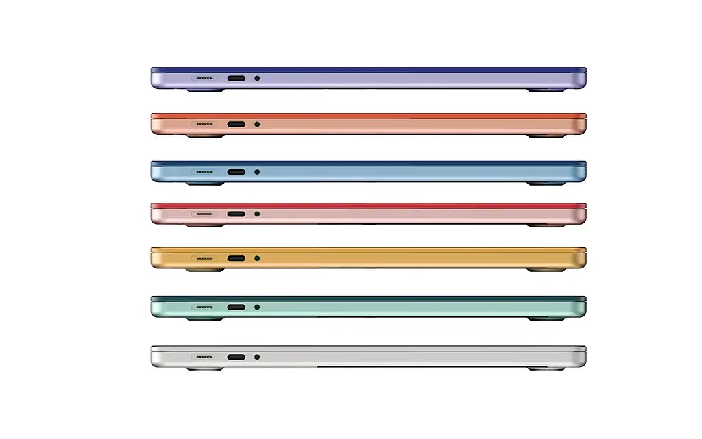 2022款MacBook Air高清渲染：白色边框+刘海设计 共有7种颜色供选择 - 4