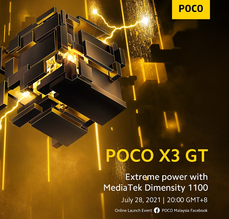 小米旗下 Poco X3 GT 手机渲染图曝光：搭载天玑 1100 芯片 - 3