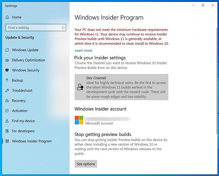尽管硬件符合要求 许多Insider测试者仍无法预览体验Windows 11 - 3