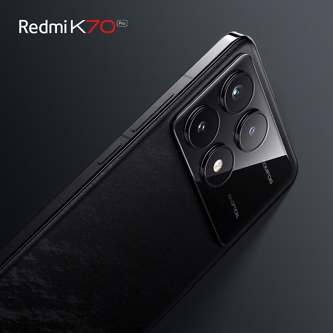 小米 Redmi K70 Pro 手机外观亮相：“墨羽”配色，后置矩阵三摄 - 6