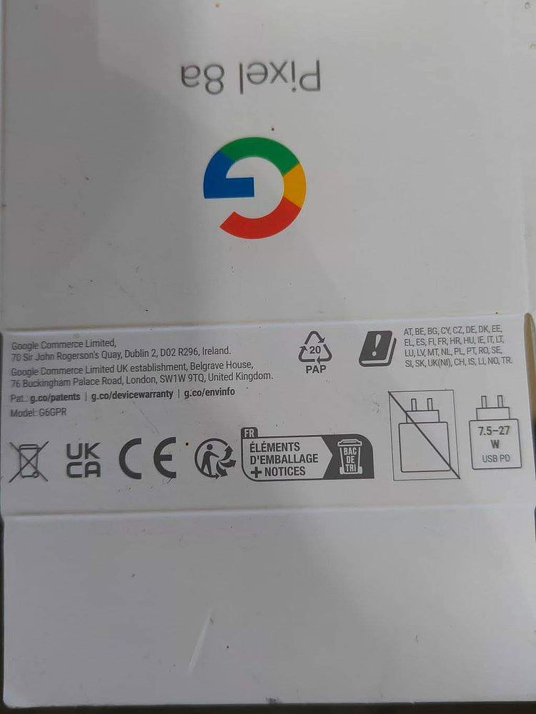 谷歌 Pixel 8a 手机零售包装盒曝光 - 1