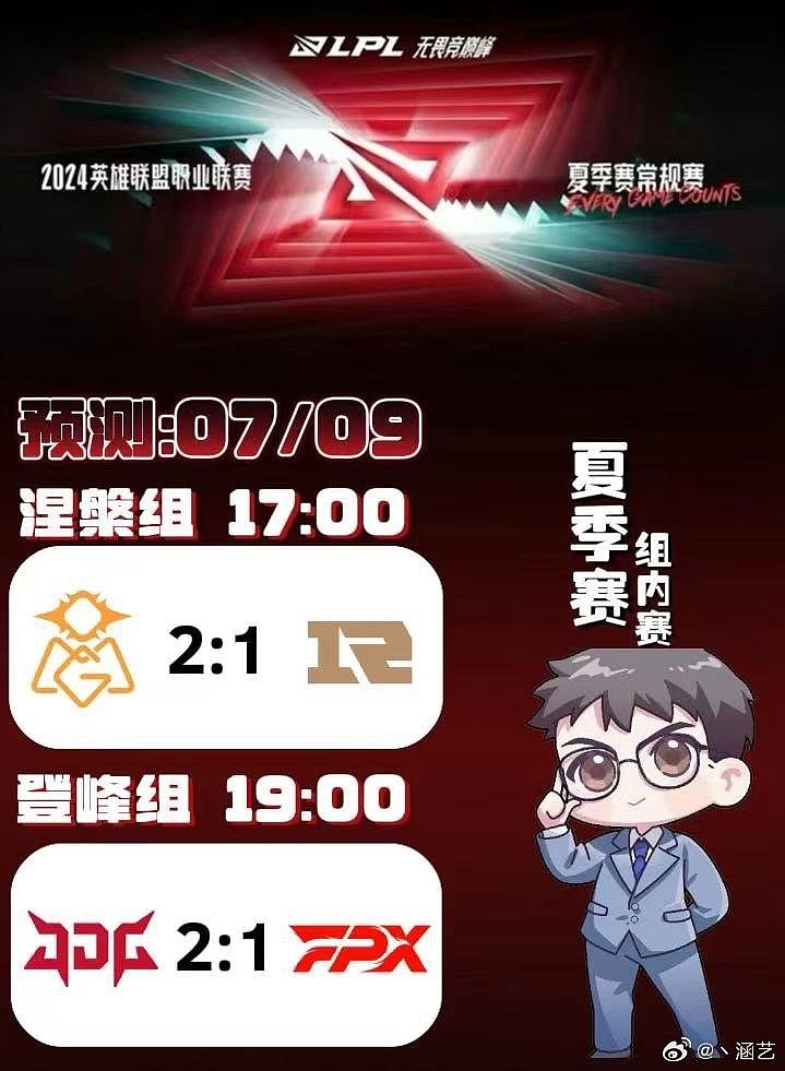 涵艺明日赛果预测：OMG 2-1 RNG；JDG 2-1 FPX - 1