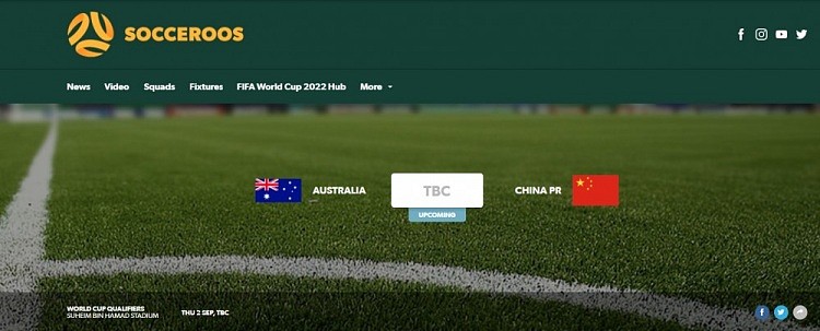 澳足协：澳大利亚vs国足9月2日在卡塔尔多哈进行 - 1