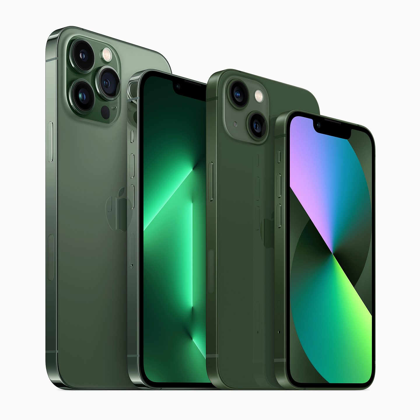 iPhone 13 系列阵容新增苍岭绿色 iPhone 13 Pro 和绿色 iPhone 13