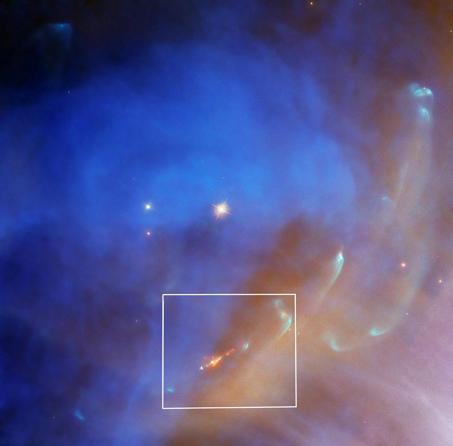 延伸11多万亿英里：哈勃在NGC 1977中发现脉冲式恒星喷流 - 1
