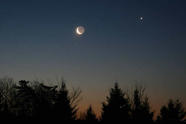 8日天空将有精彩表演：白天月掩金星 晚上金星合月 - 1