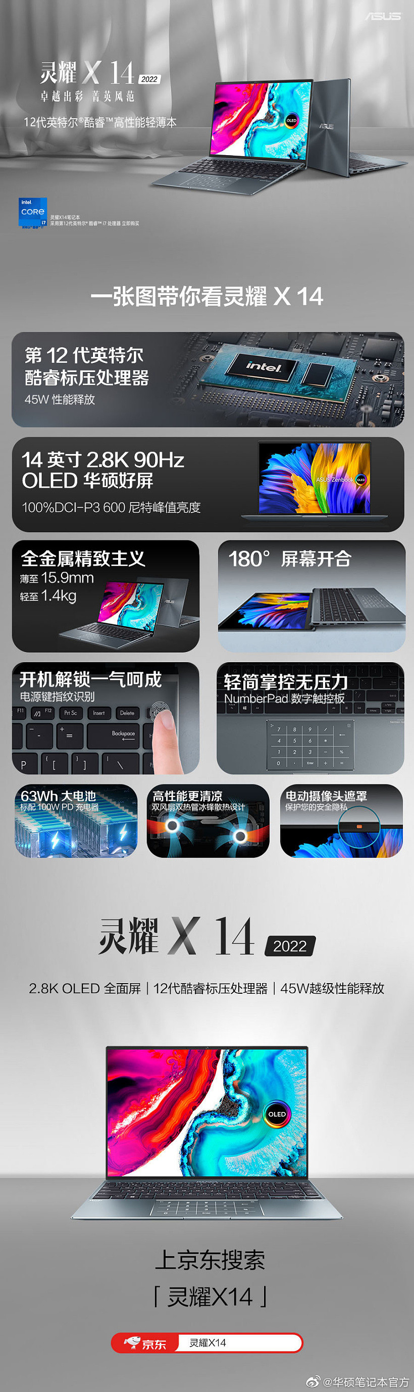 6299 元起，华硕推出新款灵耀 X14 笔记本：12 代酷睿 + 2.8K 90Hz OLED 屏 - 4