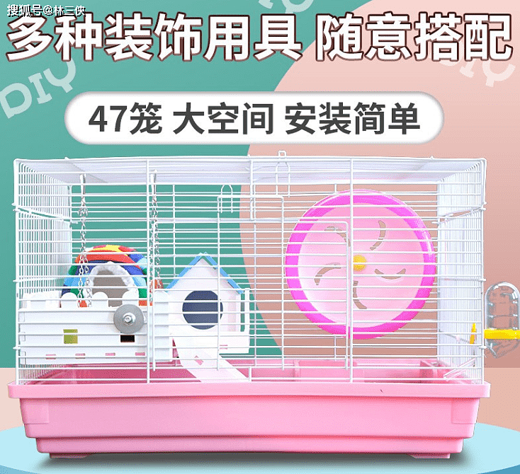 饲养仓鼠必备的条件：笼子、跑轮、垫料、食物、水壶 - 2