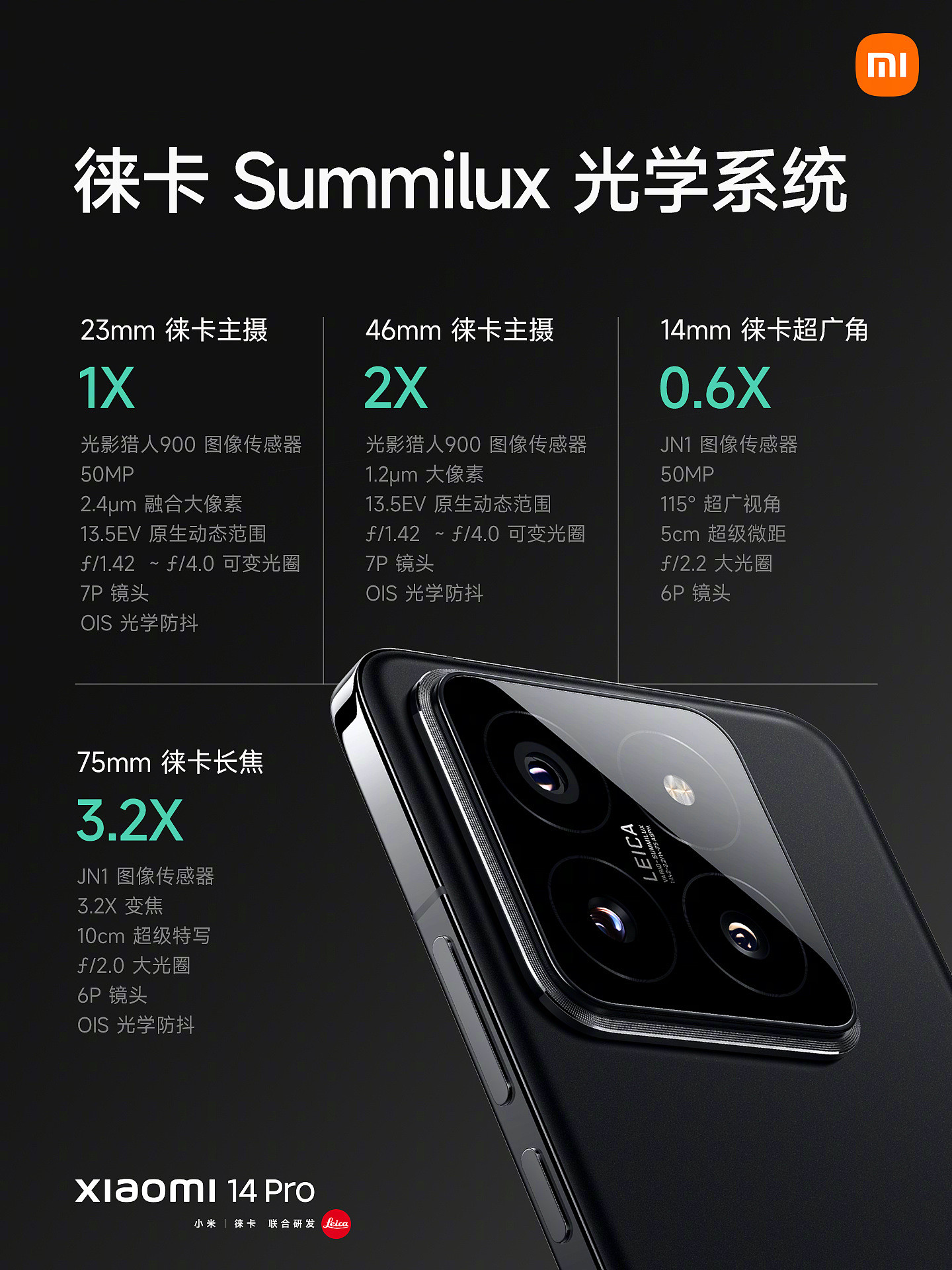 4999 元起，小米 14 Pro 手机正式发布：首发高通骁龙 8 Gen3 及龙晶玻璃 - 8