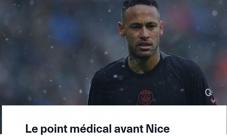 巴黎官方：内马尔左脚踝扭伤，韧带受损，将缺席6-8周 - 1