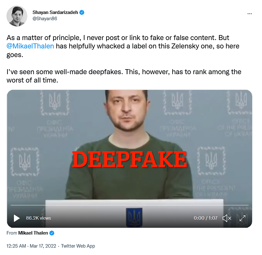 Meta：已删掉乌克兰总统的深度伪造视频 - 3