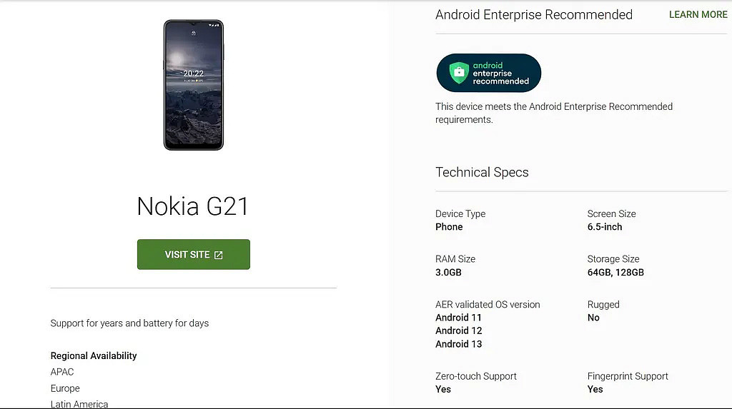 再添 2 款，Nokia G20 / G21 手机确认可升级至安卓 13 - 1