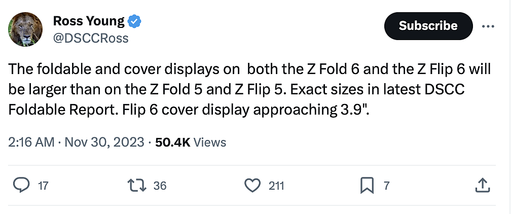 消息称三星 Galaxy Z Flip6 手机副屏增至 3.9 寸，尺寸接近苹果 iPhone 5 - 1