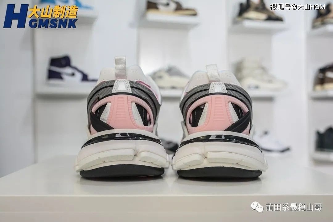 【大山制造】BALENCIAGA Track 2 Sneakers巴黎世家4.0 轨道镂空二代 黑白粉 - 2