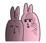 粉色兔子表情包～～喜