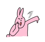 粉色兔子表情包～～喜