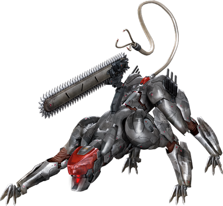 刃狼的尾部直接设计成了可抓握的机械臂