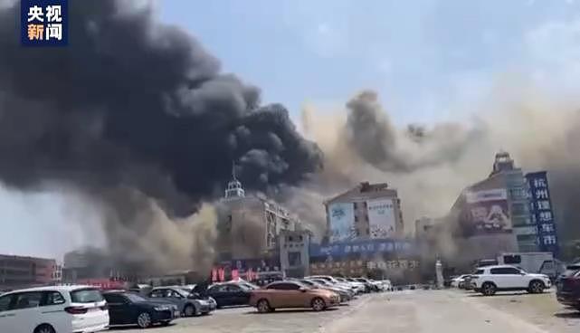 浙江杭州临平一市场发生火灾，现场有人员受伤 - 1