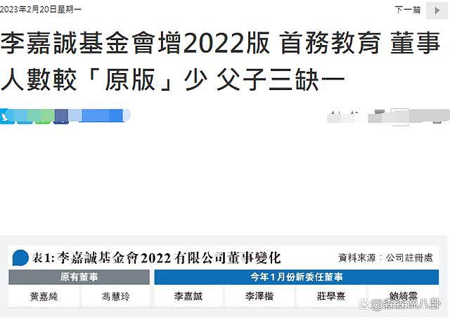 李嘉诚公布 300 亿捐款明细，亡妻弟弟正式入局与李泽楷共同掌权 - 2