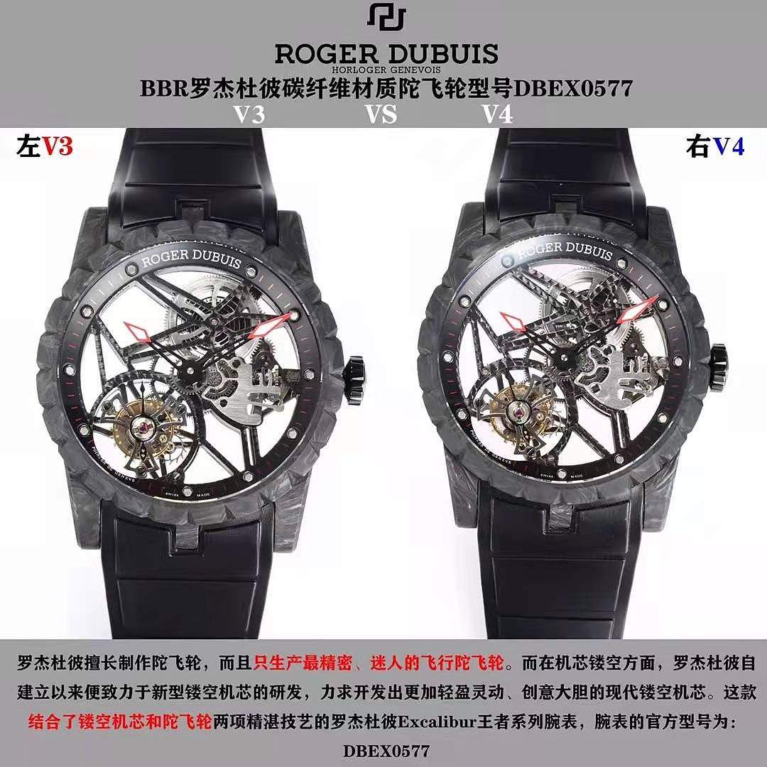 BBR罗杰杜彼王者系列碳纤维陀飞轮腕表升级V4版，艺术与时间的结晶 - 4