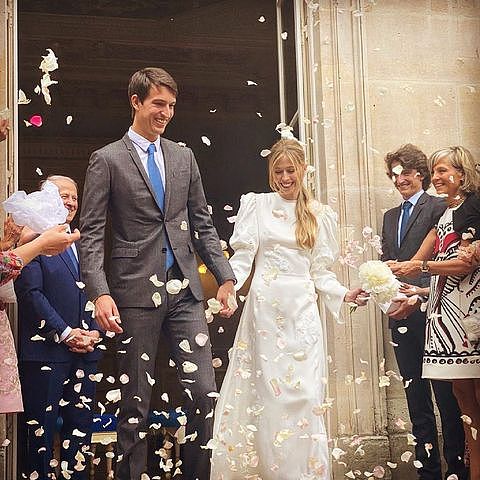 LVMH二公子Alexandre公开结婚喜讯！新娘穿上唯美Loewe婚纱、婚戒高贵典雅 - 5