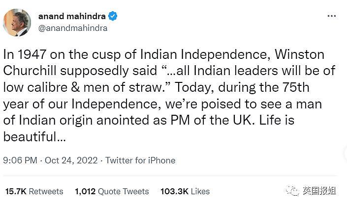 英国首位印度裔首相！老婆还是亿万富翁之女，印度网友：天道好轮回！ - 11