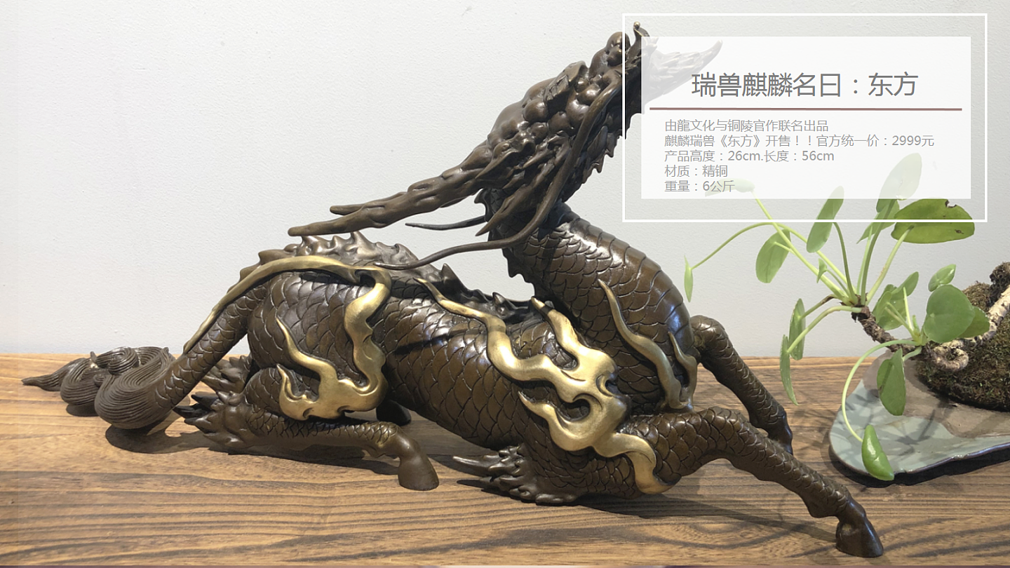 麒麟铜雕摆件•上海由龍文化与铜陵官作联名出品 - 8