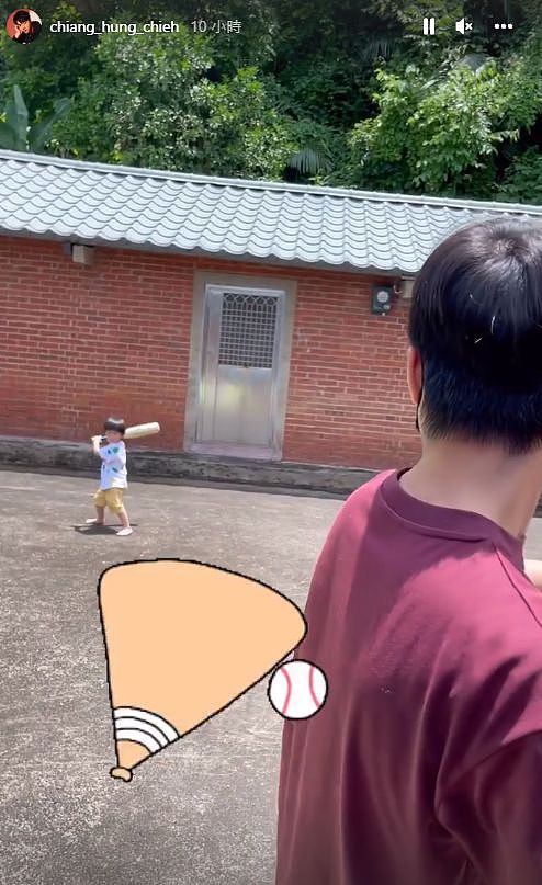 ▲江宏傑帶兩個孩子打棒球。（圖／翻攝自江宏傑IG）