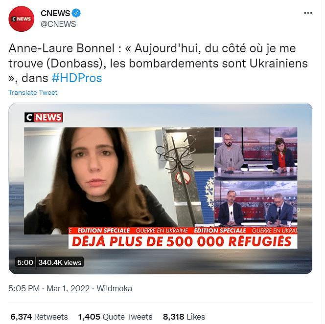 法记者称已证实乌克兰政府轰炸平民，震惊了法国电视台主持人 - 1
