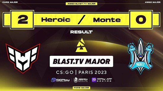 欧洲RMR B组：强势晋级！Heroic 2-0 Monte - 1